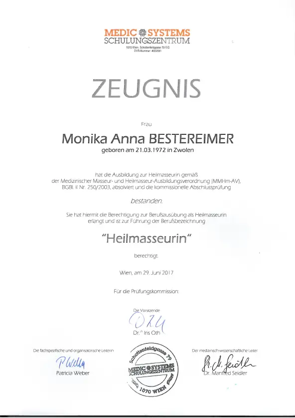 Dipl. Heilmasseurin