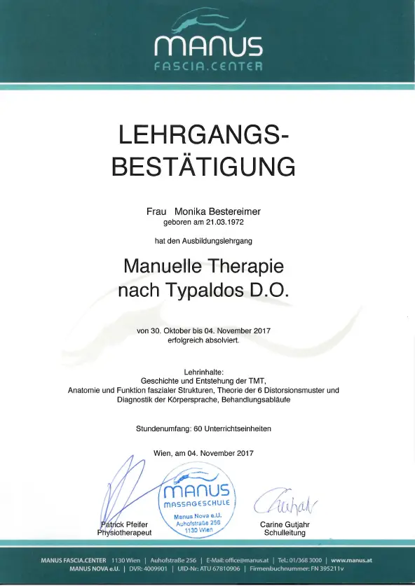 Manuelle Therapie nach Typaldos