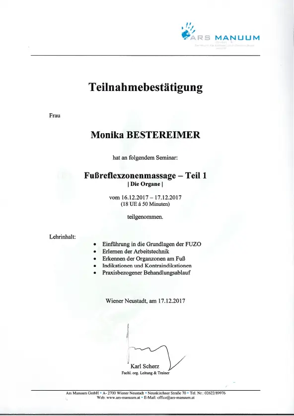 Fußreflexmassage SDE