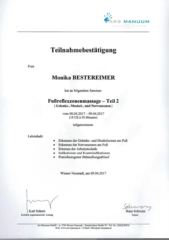 Fußzonenreflexmassage II
